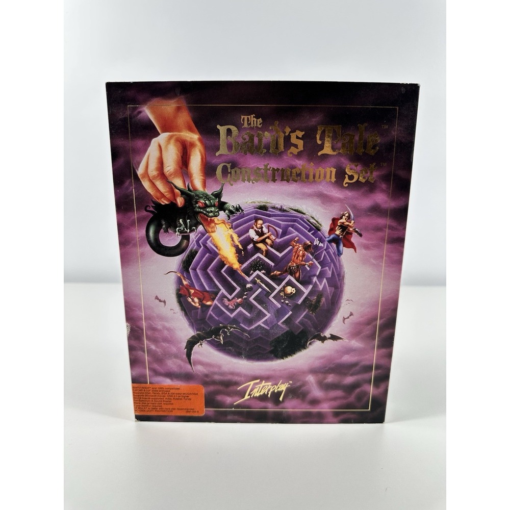 The Bard's Tale Construction Set IBM PC 1991 Interplay Big Box